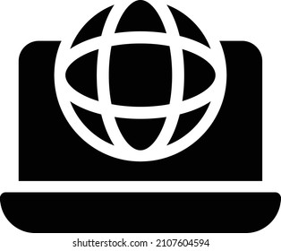 global Icon isolated on white background. Vector illustration. Eps10. Vector icon for website design and app