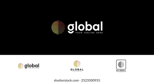 Diseño global del logotipo del icono. con un símbolo abstracto atractivo y fácil de recordar