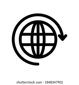 icono global o logotipo símbolo de signo aislado ilustración vectorial - iconos vectoriales de estilo negro de alta calidad
