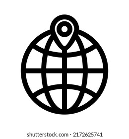 icono global o logotipo símbolo de signo aislado ilustración vectorial - iconos vectoriales de estilo negro de alta calidad

