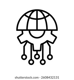 Global Icon. for mobile concept and web design. vector illustration
