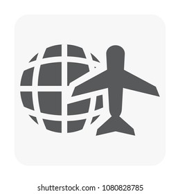 Global icon on white.