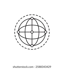 Global icon. Set of icons for web, network, earth, internet, world globe