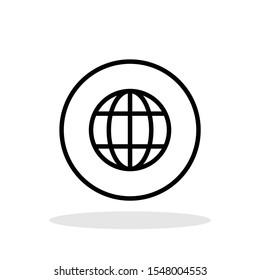 Global icon set in trendy flat style. Internet / Network / Global technology symbol for your web site design, logo, app, UI Vector EPS 10. 