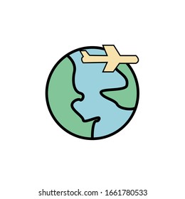 global icon simple illustration vector clip art