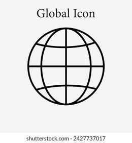 Global icon template. Vector illustration. Eps file 362.