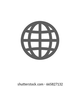 Global icon in trendy flat style isolated on white background. Symbol for your web site design, logo, app, UI. Vector illustration, EPS