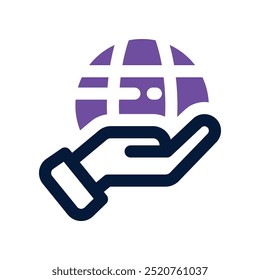 global icon. vector dual tone icon for your website, mobile, presentation, and logo design.