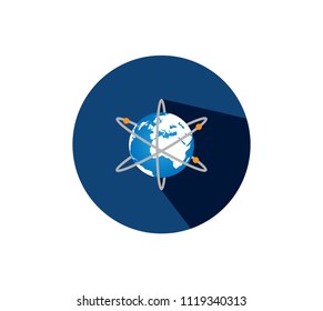  Global icon vector Illustration