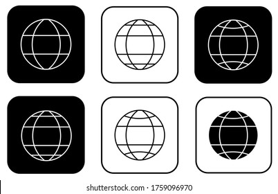 Global icon vector illustration set