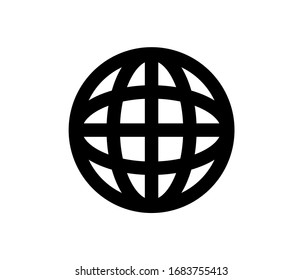 icono global vector aislado, globo de símbolos de la tierra.
