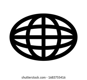 global icon vector isolated, globe of earth symbols.