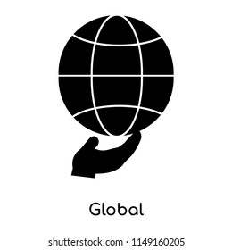 Global icon vector isolated on white background for your web and mobile app design, Global logo concept