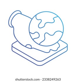 Global Icon, vector stock illustration.