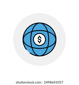 Globales Symbol, Vektorgrafik-Stockillustration