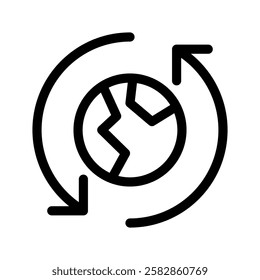 Global Icon Vector Symbol Design Illustration