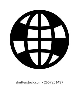 Ilustração de design de símbolo de vetor de ícone global