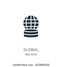 Global icon vector. Trendy flat global icon from big data collection isolated on white background. Vector illustration can be used for web and mobile graphic design, logo, eps10