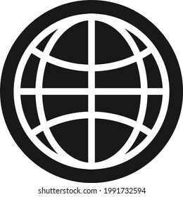 Global icon vector with white background