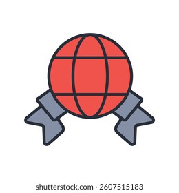 global icon. vector.Editable stroke.linear style sign for use web design,logo.Symbol illustration.