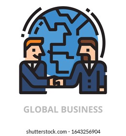 Icono global para sitio web, aplicación, impresión, documento, diseño de afiches, etc.