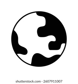 global icon with white background vector stock illustration