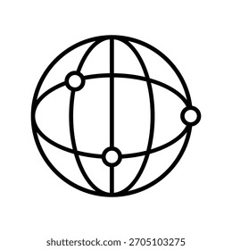 Icono global con fondo blanco Vector ilustración de stock