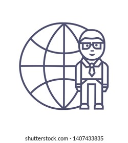 Global icon- world global concept. global vector sign and symbol