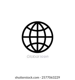 global icon. world symbol. earth vector