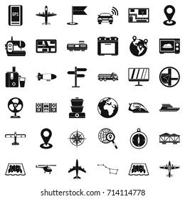Global icons set. Simple style of 36 global vector icons for web isolated on white background