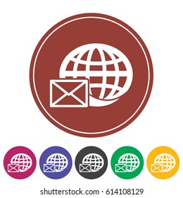 Global icon.Vector illustration

