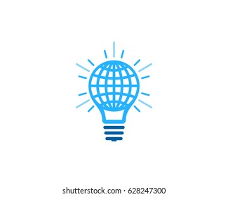Global Idea Icon Logo Design Element