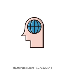 Global ideas vector icon
