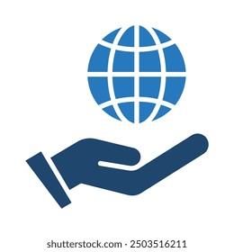 Global Impact icon line vector illustration