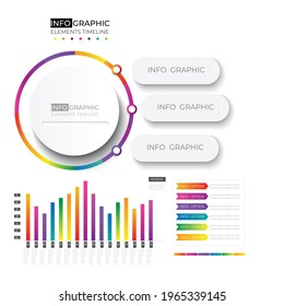 Global impact and World crisis Infographic vector illustration Thin Line Connection on color gradient chart origami paper color info-graphic template for diagram presentation chart