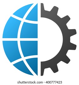 Global Industry vector toolbar icon for software design. Style is a gradient icon symbol on a white background.