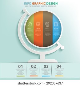 Global info graphic design,clean vector