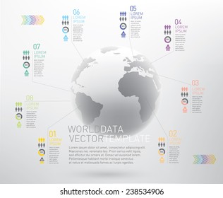 Global Information Info Graphic Vector Template