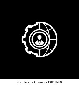 Global Integration Icon. Flat Design. Business Concept. Isolated Illustration