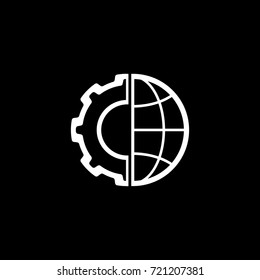 Global Integration Icon. Flat Design. Business Concept. Isolated Illustration