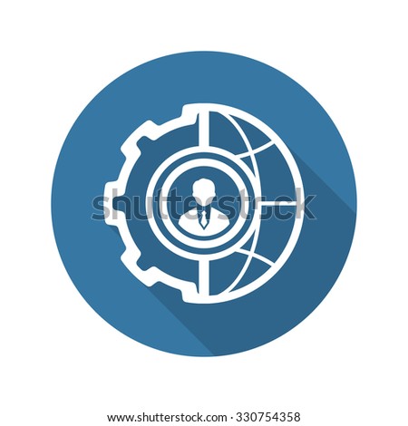 Global Integration Icon. Flat Design. Business Concept. Isolated Illustration.
