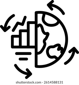 Global Integration Line Vector Icon Design