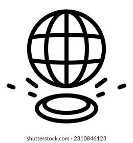 Global integrity icon outline vector. Brand corporate. Customer passion