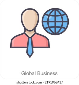 Global And International Business Icon conecpt