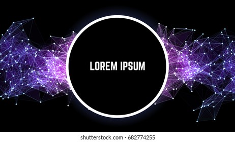 Global International Connectivity Background. Futuristic technology style. Big data. Vector illustration. Space backdrop. Vector Illustration for party brochures, posters. Galaxy