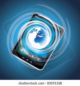 Global Internet Concept with Tablet PC