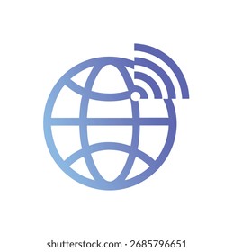 Icono de conexión global a Internet – Símbolo de comunicación de red inalámbrica