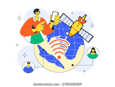 Ilustración vectorial Global De Conexión A Internet Con Almacenamiento De Datos En La Nube Con Conectividad Comunicaciones Del Centro De Datos Para Computación En La Nube