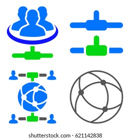 Global Internet Connection vector illustration clip art. a flat illustration iconic design.