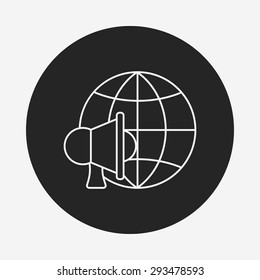 global internet line icon